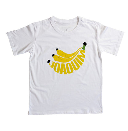 Banana e morango personalizada com nome da criança
