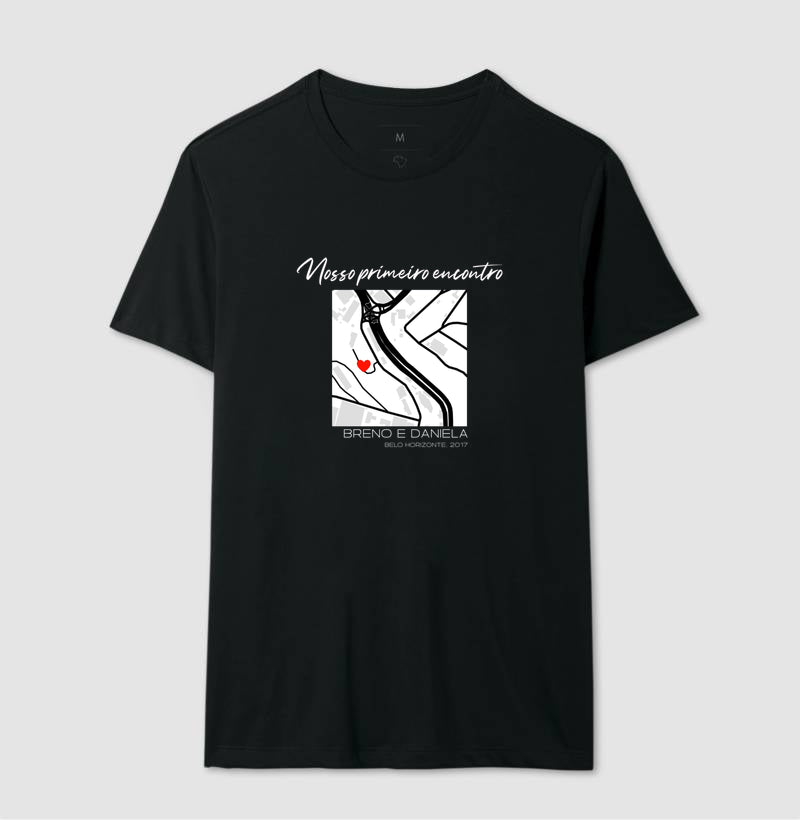 Mapa primeiro encontro personalizado com local e nome